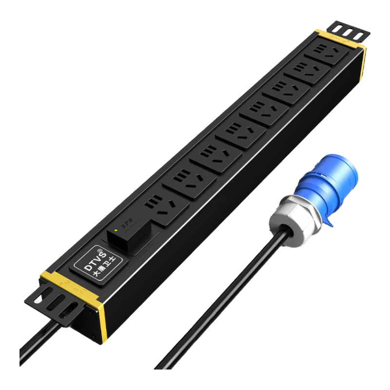 Datang Guardian DT9182 32A Input 3m 4mm² Cable Output 8-Port 10A New National Standard Socket Industrial Cabinet Power Strip SPD Surge Protector