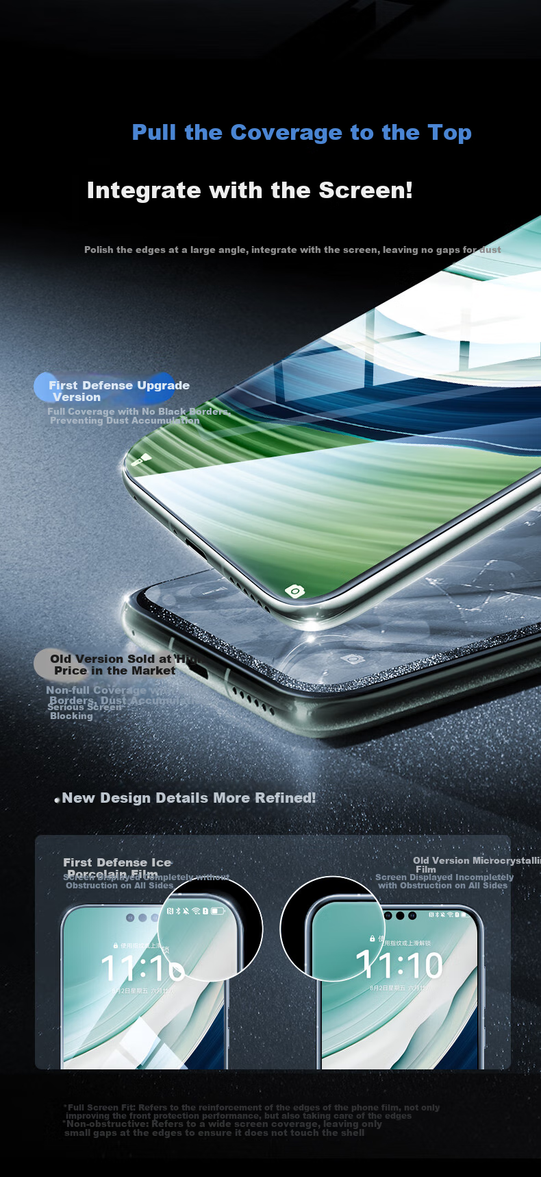 DIVI [Ice Ceramic Film I Double Pack] Screen Protector for Huawei Mate60 Pro, Full Adhesive 60 Pro+/RS Tempered Glass Soft Film, Extraordinary Master Hydrogel Film, High-Definition Anti-Drop 7