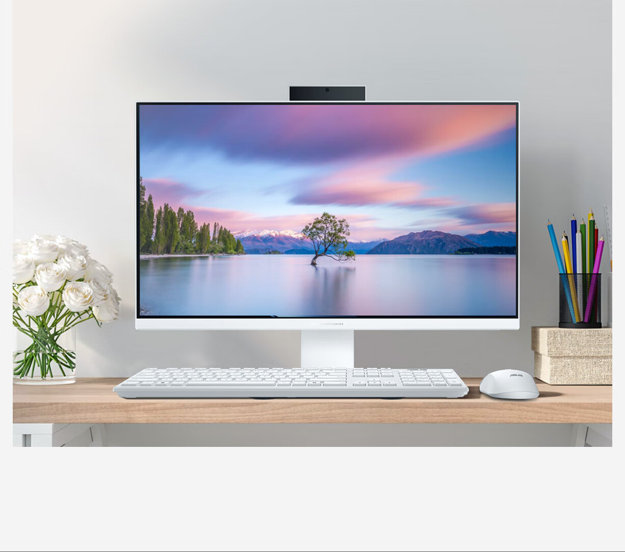 ASUS Dawn All-in-One PC 27-inch High Refresh Rate (Core i5-210H, 16GB DDR5, 1TB SSD, Wireless Keyboard and Mouse, White) 5