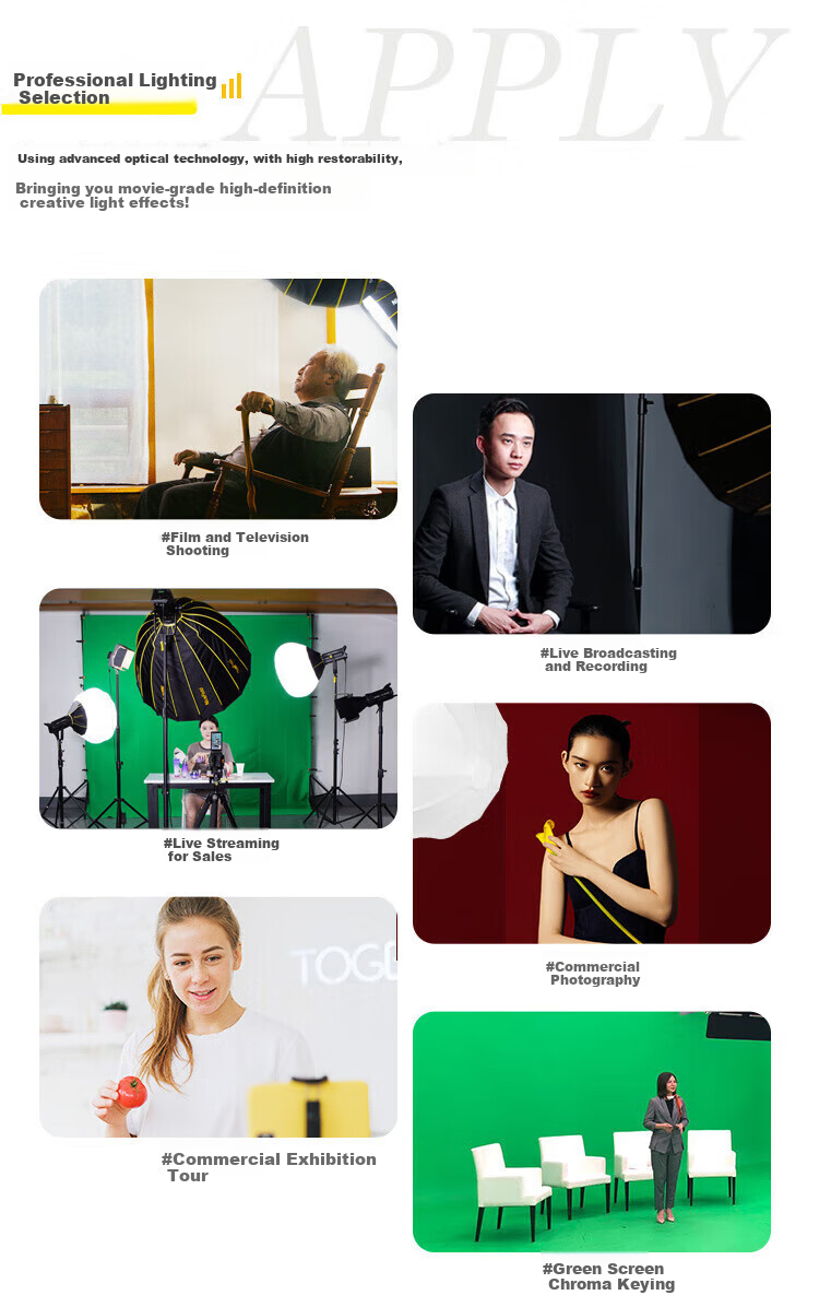 Nice Foto La-2000A LED Dual Color Temperature Photography Light, Studio Photo Light, Short Video Shooting And Live Streaming Fill Light, La-2000A Single Light [Dual Color Temperature] 2