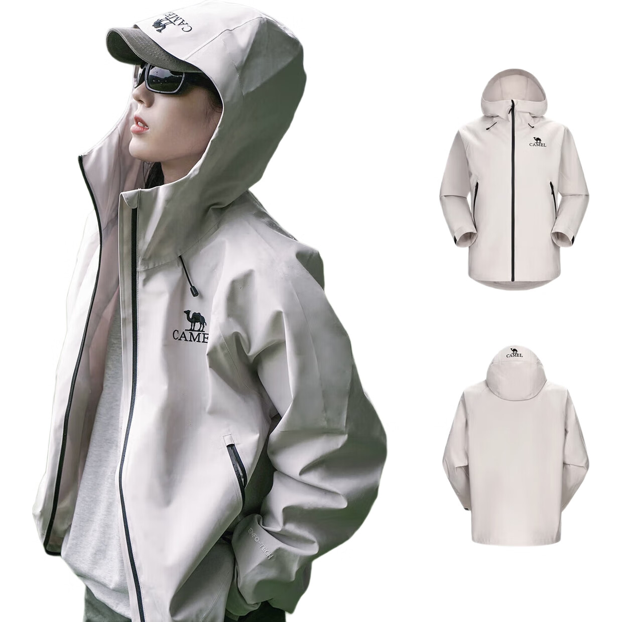 Куртка CAMEL Outdoor, мужская, однослойная, водонепроницаемая, для альпинизма, унисекс, XXXL, белый