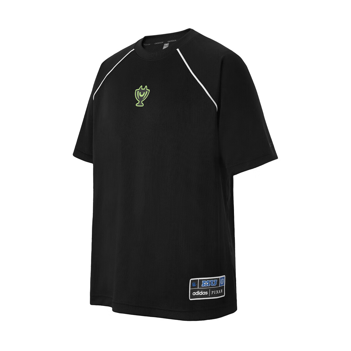Adidas Men's Breathable Fashion Trendy Outdoor Casual Sports Short Sleeve KG9210 S Black/White 4