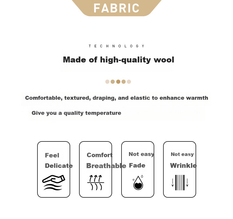 FIRS Men's Wool Dress Pants, Spring And Autumn Style, Wrinkle-Free Straight-Leg Casual Trousers, Professional Formal Pants, Suit Pants, Long Pants for Men's Clothing 3