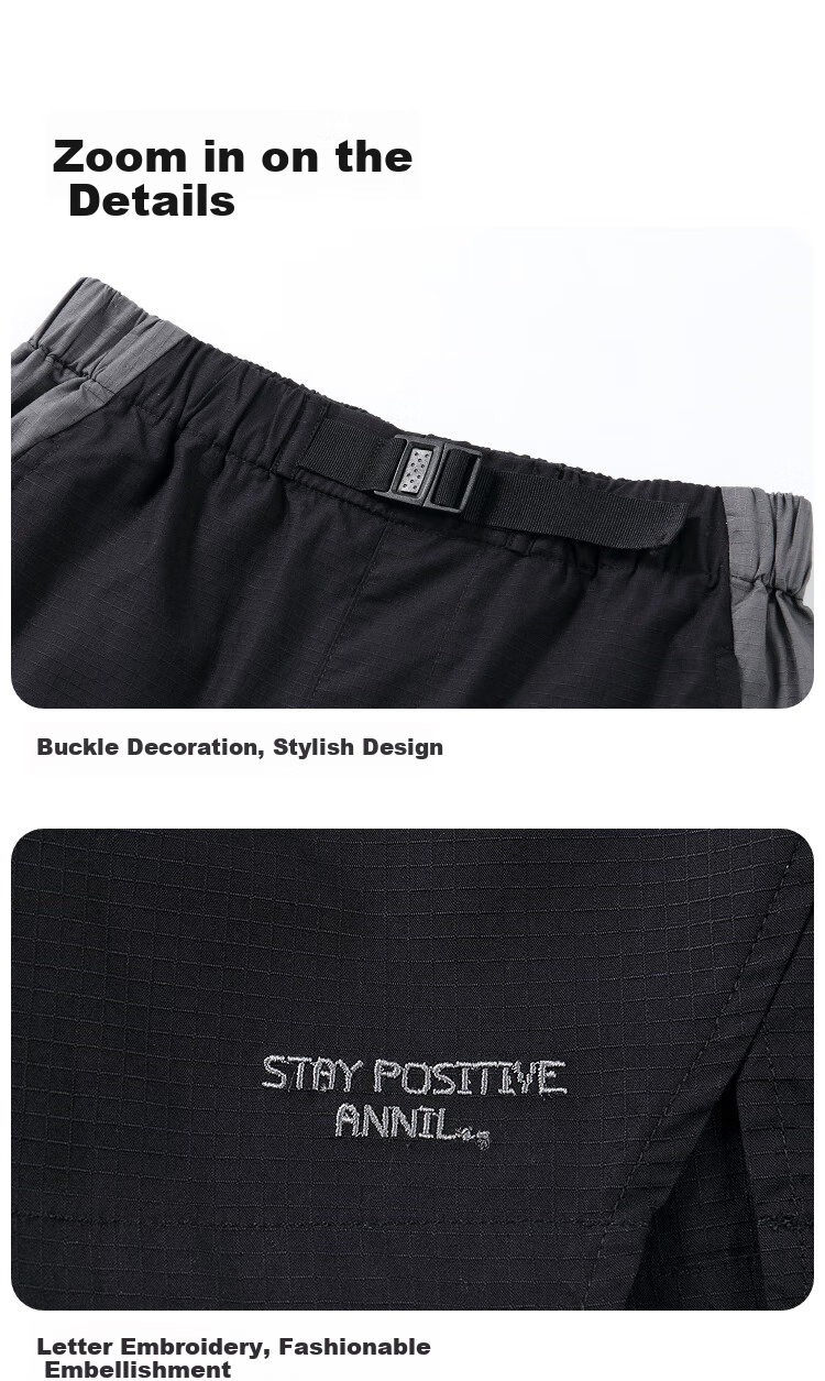 Annil Boys' Shorts, 2025 Summer New Style, Pure Cotton Pants, Casual Breathable Mid-Length Shorts, Jacquard Five-Point Shorts 17
