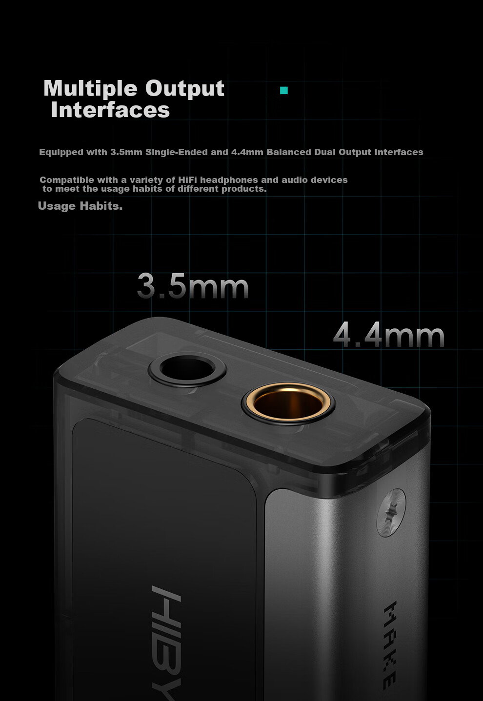 HiBy FC4 Screen Version, Haibei Decoding Earphone Amplifier Portable Android Apple Small Tail DSD Hard Decoding HIFI Mobile Decoder Computer Sound Card, Green, Decoder 10