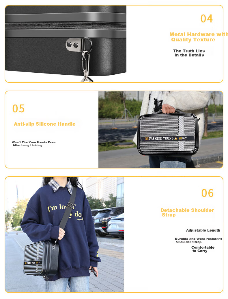 Qiye Storage Bag, Hard Shell Organizer Box, Password Lock, Suitable for DJI Neo Drone Accessories Storage Case, Single Shoulder Bag, Crossbody Bag, Handheld Case 6