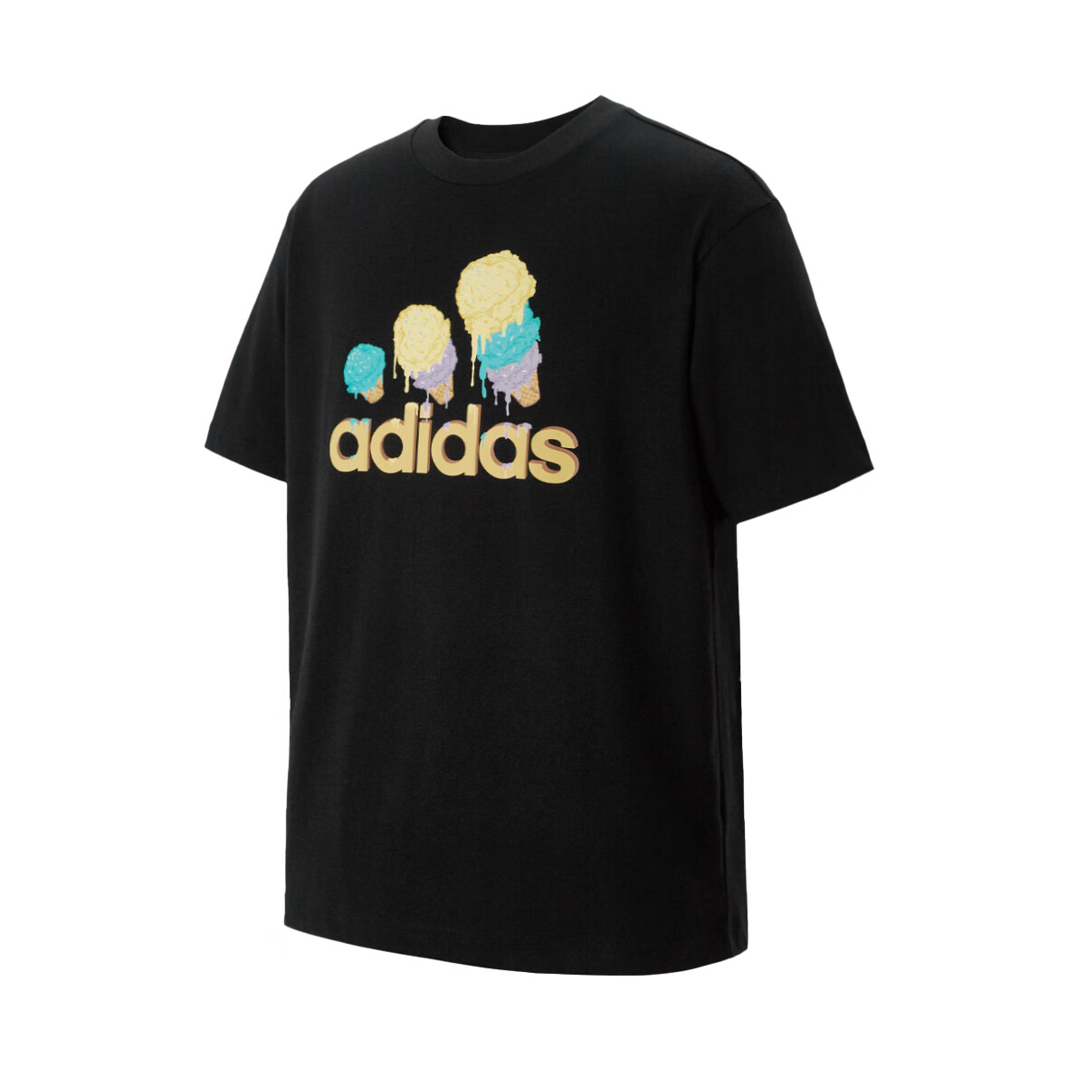 Adidas Unisex Breathable Comfortable Outdoor Cotton Ice Cream Sports Casual Short Sleeve KC4554 XL Glossy Blue 4