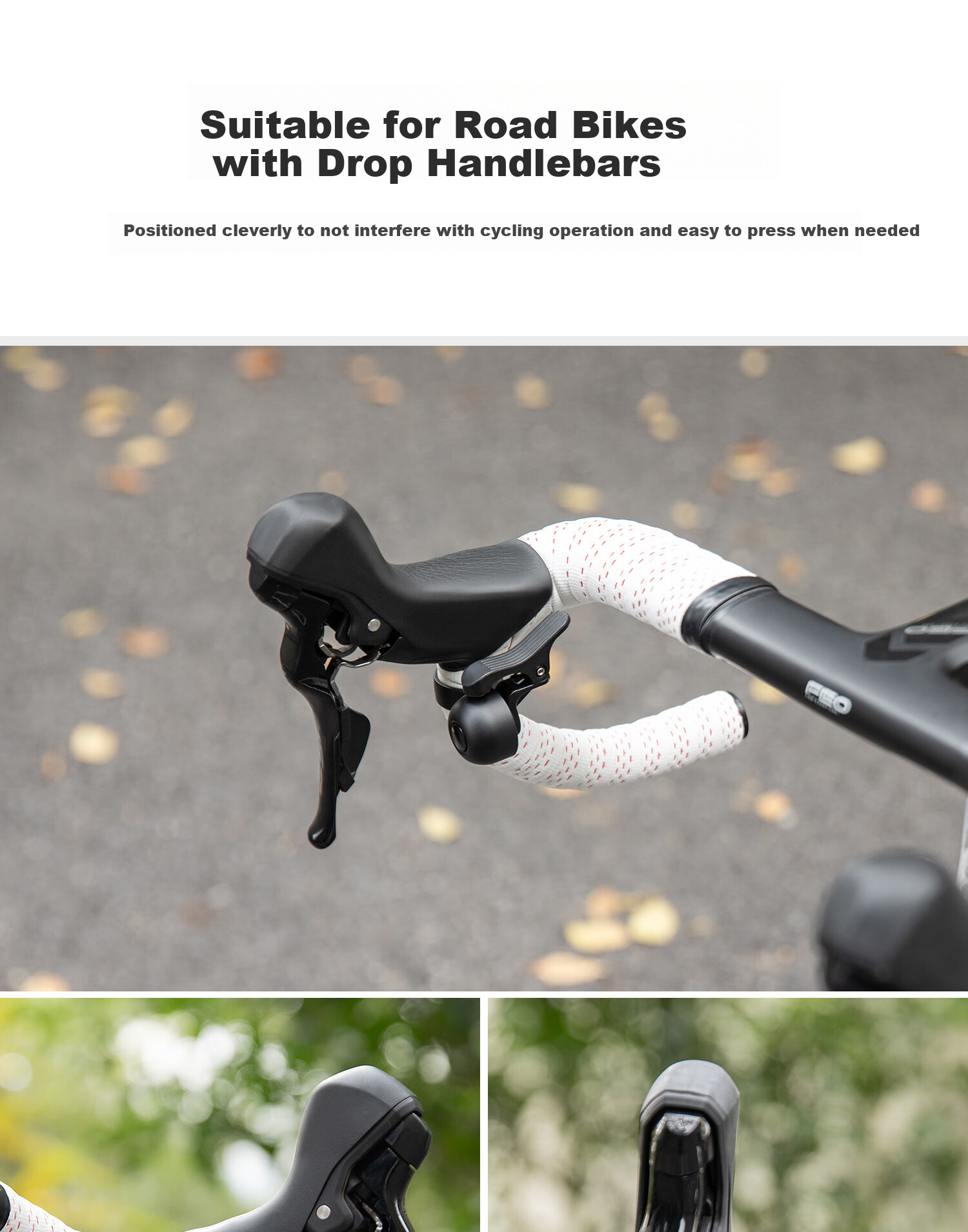 ROCKBROS Road Bike Bell Handlebar Bicycle Warning Horn Retro Bicycle City Commute Cycling Accessory Right Bell 5