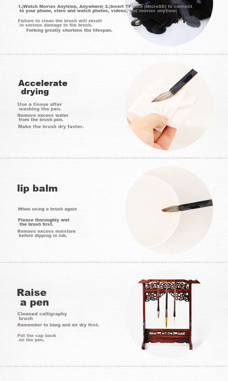 [Lowest Price Online] Yidege Calligraphy Brush, Wolf Hair And Mixed Hair, Zousi Pen Shop, Four Treasures of The Study, Qingfeng (Medium) 10