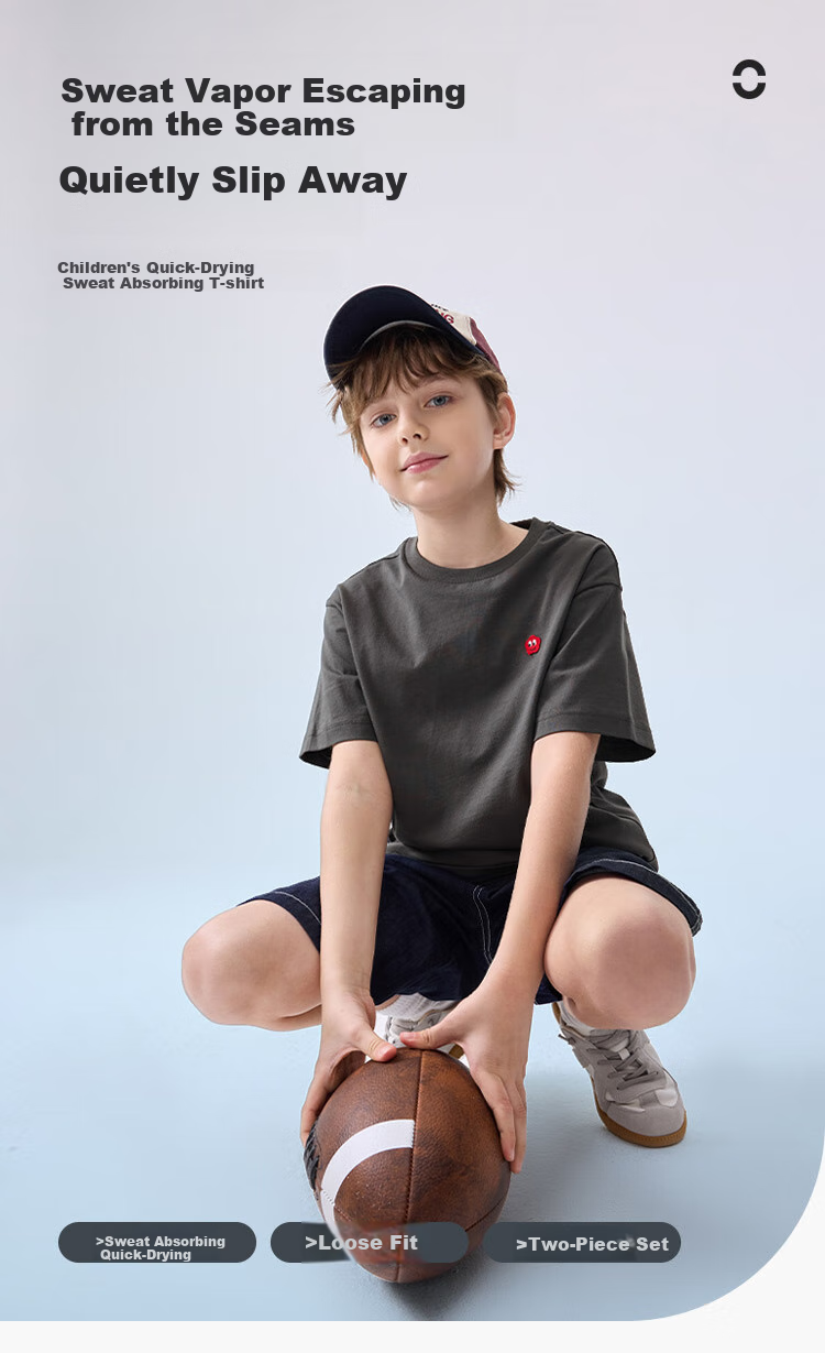 BALABALA Children's Clothing, Kids' T-Shirt Short Sleeve, 2025 Boys And Girls Summer Wear, Moisture-Wicking Quick-Dry Parent-Child Top, 208225117224 1