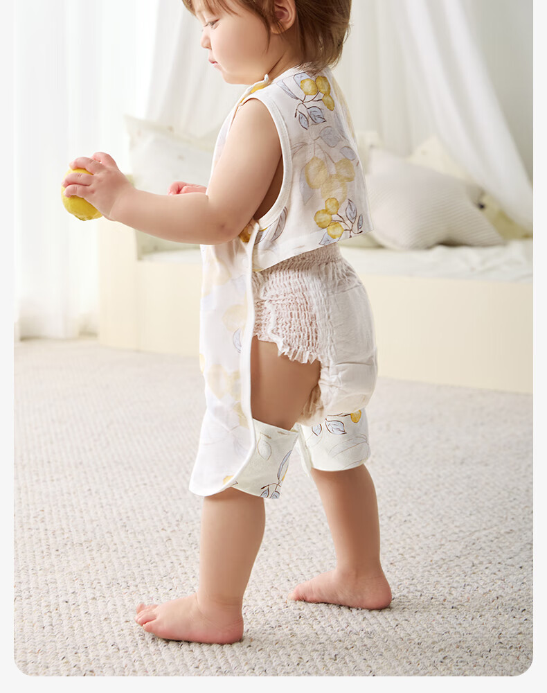 Shiyuejiejing Baby Romper, Summer Thin Style, Bamboo Cotton Gauze Half-Back Belly Pocket, Unisex Children's Bodysuit Vest 14