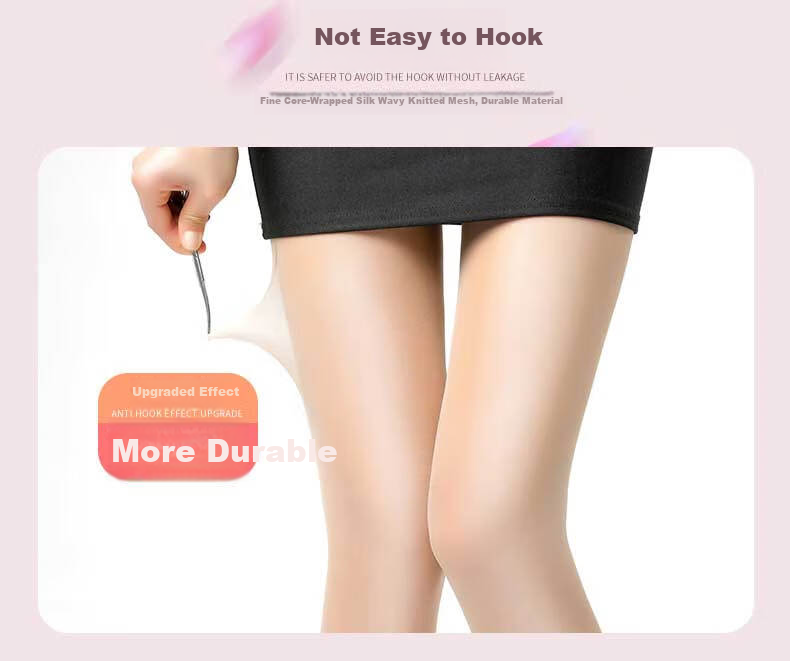 LangSha Ultra-Thin Pantyhose for Women with Added Crotch, Elastic, Sexy, Durable, Flesh-Colored, Bare-Leg Base Layer Stockings 7