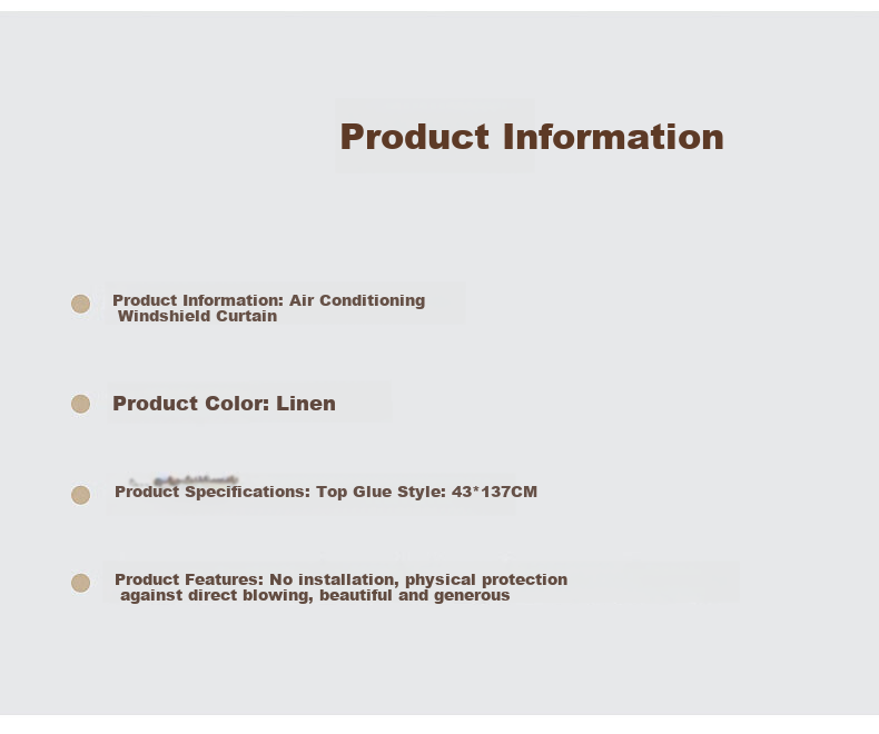 Hujia Air Conditioner Wind Deflector, Anti-Direct Blowing, No Installation Required, Dust Cover, Universal Hanging Type 4