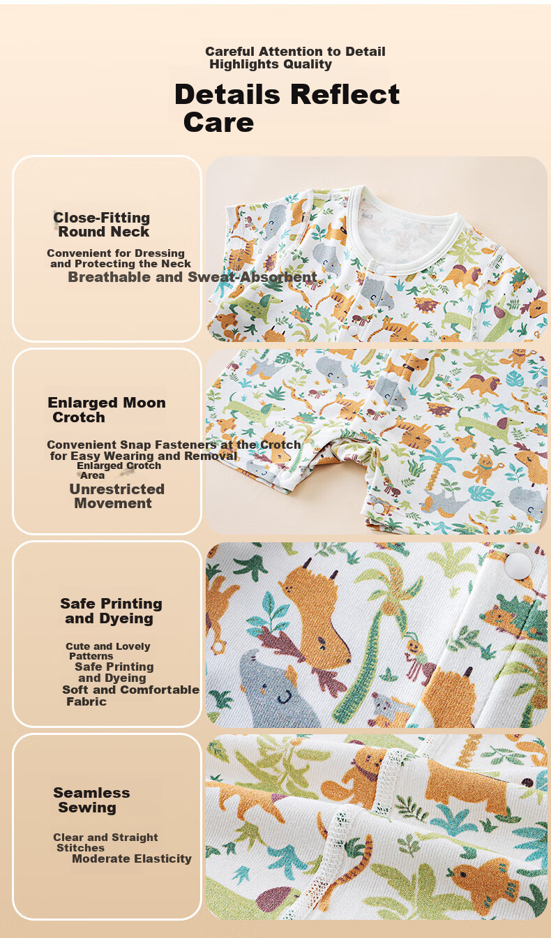 Gb Baby Short-Sleeve Bodysuit, Infant Summer Class A Pure Cotton Romper Air Conditioning Suit, 5A Antibacterial Onesie 2-Piece Set 18