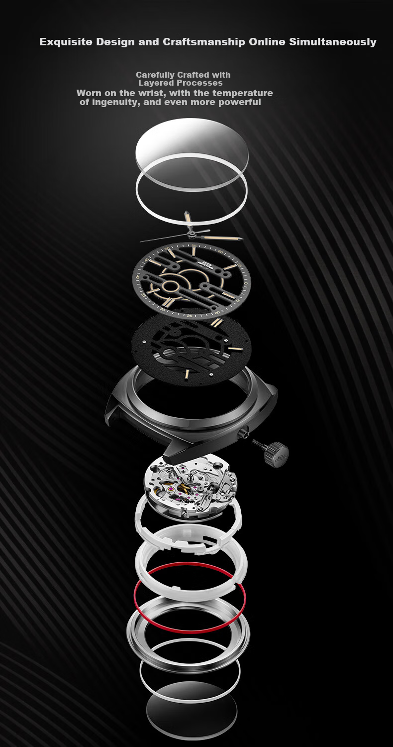 Beijing Men's Fully Automatic Mechanical Watch, Mechanical Master, Skeleton Luminous Birthday Gift for Me 9