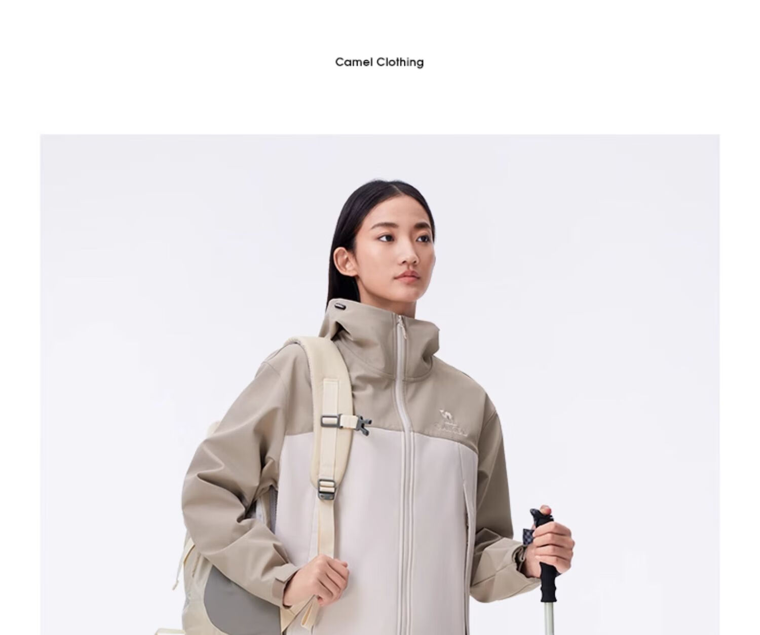 CAMEL Outdoor Soft Shell Jacket, Unisex Hooded Water-Repellent Windproof Mountaineering Hiking Coat A34CZ01797 L 13
