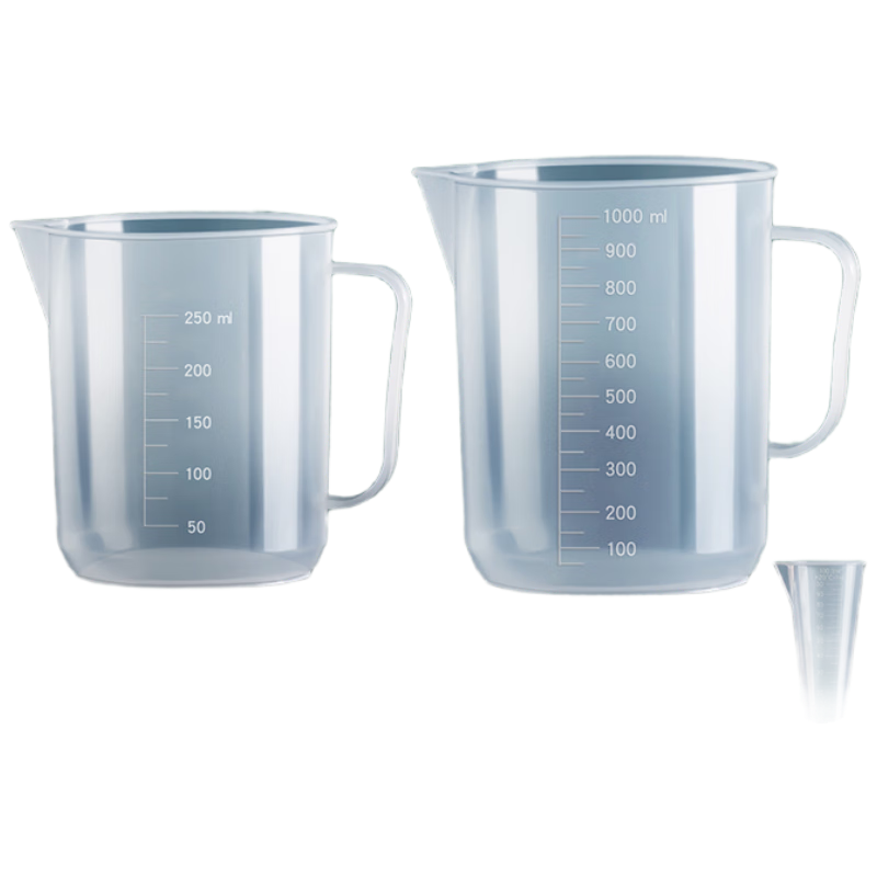 Magic Kitchen Plastic Measuring Cups Set of 3 (1000ml/250ml/25ml) Heat-Resistant Graduated Baking Tools