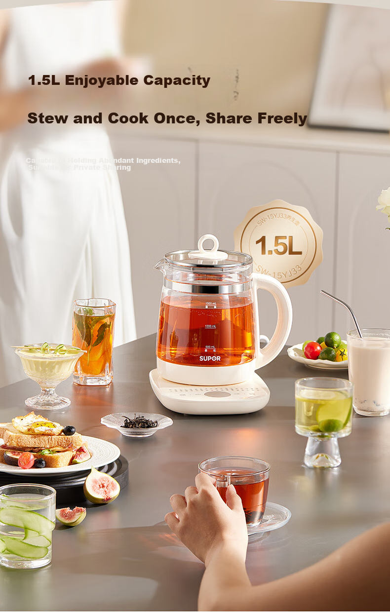 SUPOR Health Pot 2.9L SW-29YQ30 Glass Herbal Tea Kettle Electric Water Boiler Titanium Health Kettle 3
