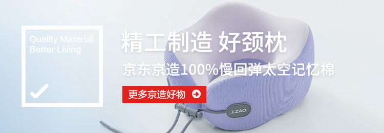 JD Original Xiaowei Travel Pillow, Aerospace Memory Foam U-Shaped Neck Support Pillow, Portable Storage Design, Purple 1