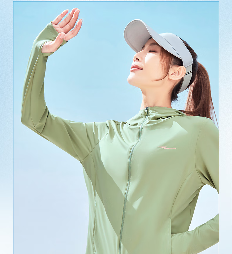 ERKE UPF100+ Sun Protection Jacket for Women, Summer Lightweight Coat, Cool-Feeling Quick-Dry Sports Outerwear 7