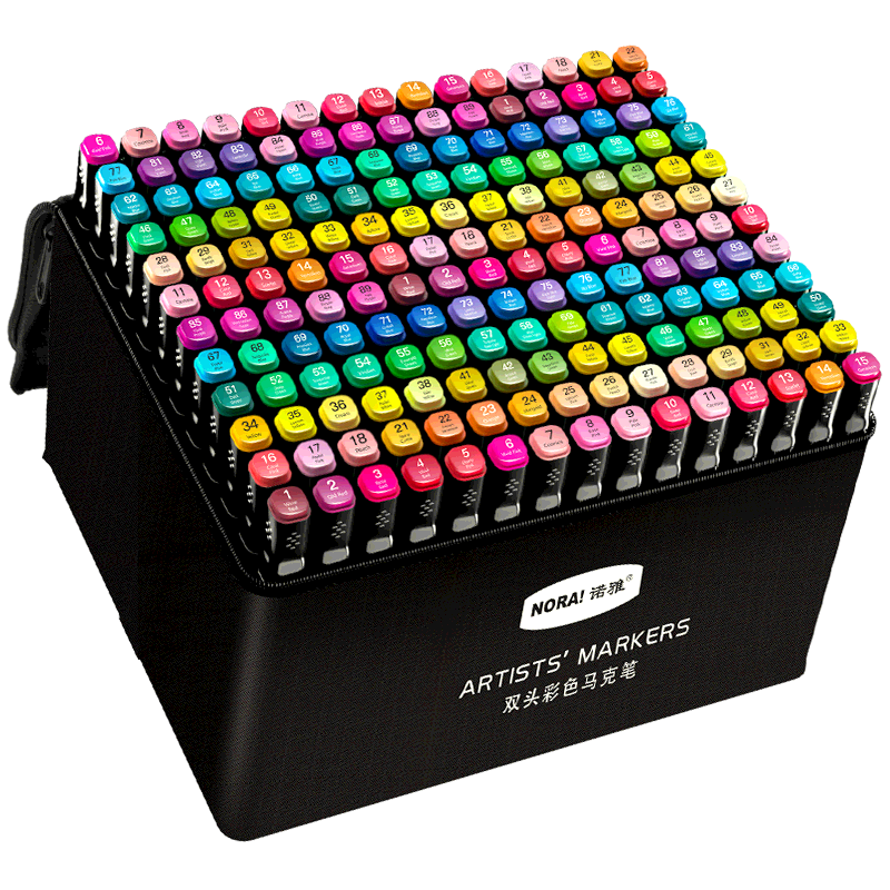 Noya Gift Box Set Direct Liquid Acrylic Markers Soft Tip 60 Colors Layerable Children's Art Watercolor Pens for Elementary Students Kindergarten Drawing Birthday School Season Gift