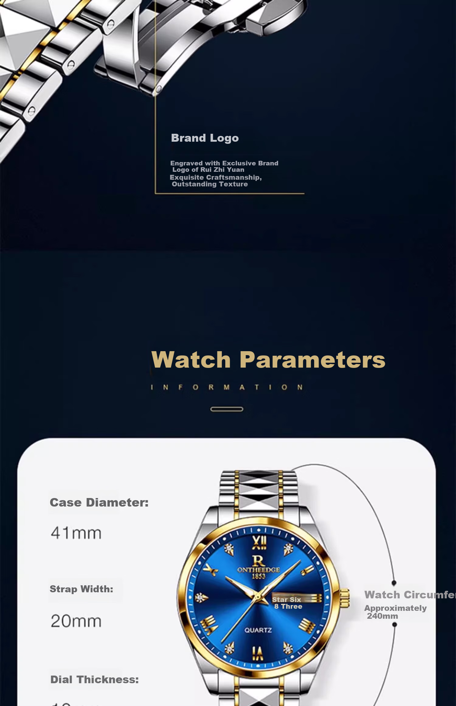 George Earl Men's Business Mechanical Quartz Watch Waterproof Youth Student Middle High School Men's Watch 2025 New Model 11