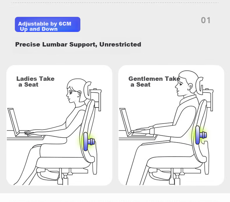 Quanpinwu Computer Chair, Home Ergonomic Chair, Office Chair with Backrest, Swivel Chair for Study, Executive Chair, Gaming Chair for E-Sports 4