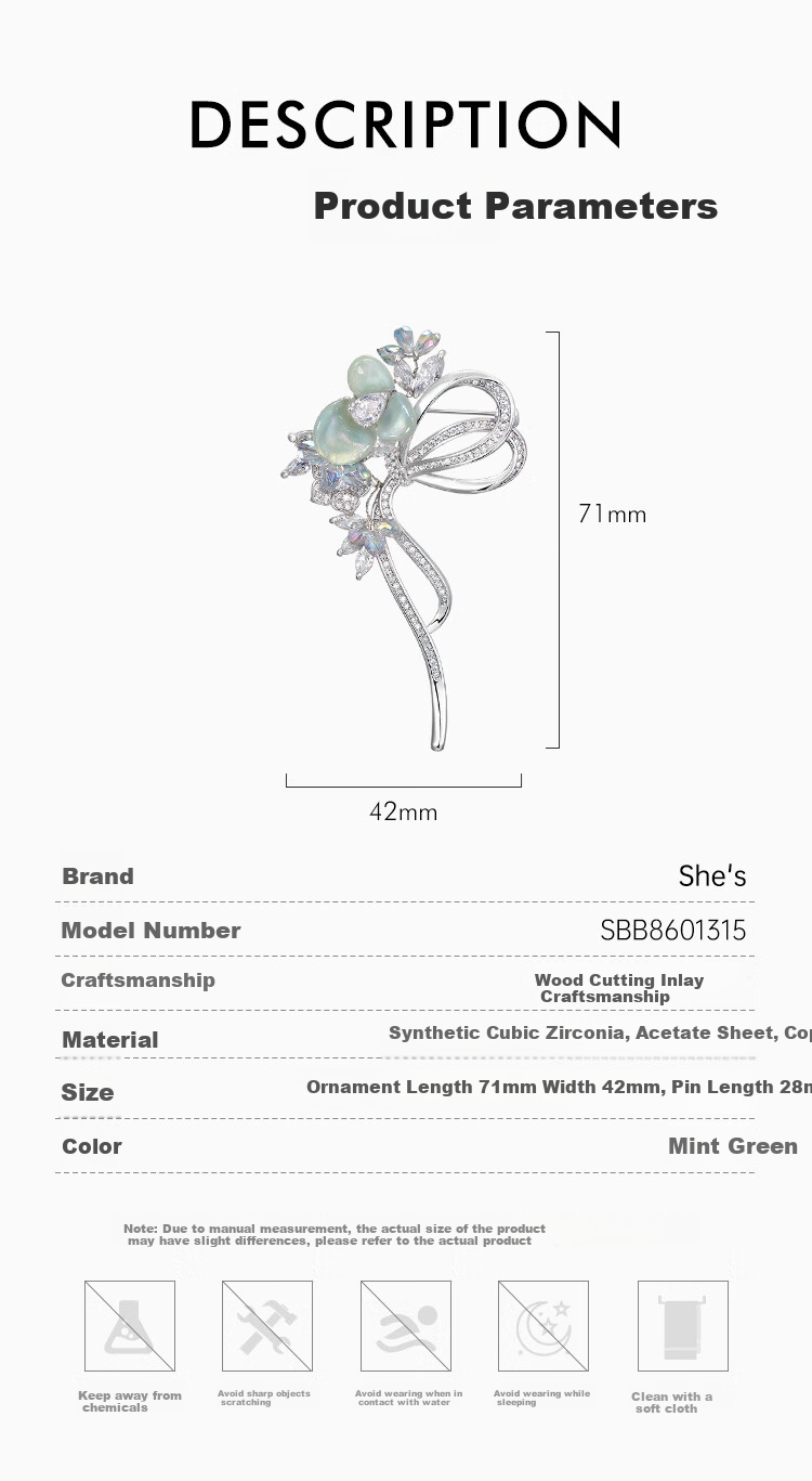 She's Barbie Rose Flower Bow High-End Ladies Brooch Corsage Birthday Gift for Girlfriend 4