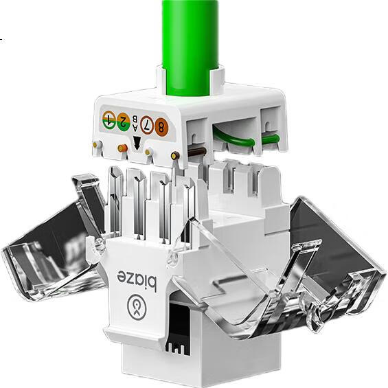 Сетевой модуль BIAZE CAT6A, 10 Gigabit, экранированный, без заделки, RJ45, толстый позолоченный разъем