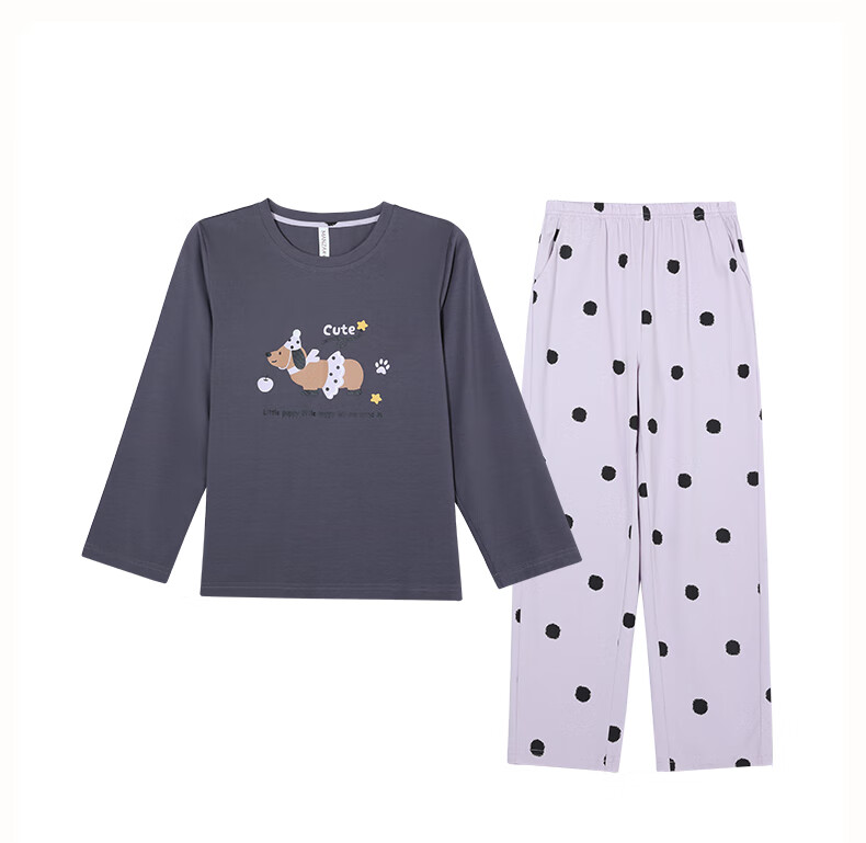 Manza Cotton Pajamas for Girls, Spring And Autumn Wearable, 2025 New Style Long Sleeve And Pants Set, Children's Home Wear Set 2