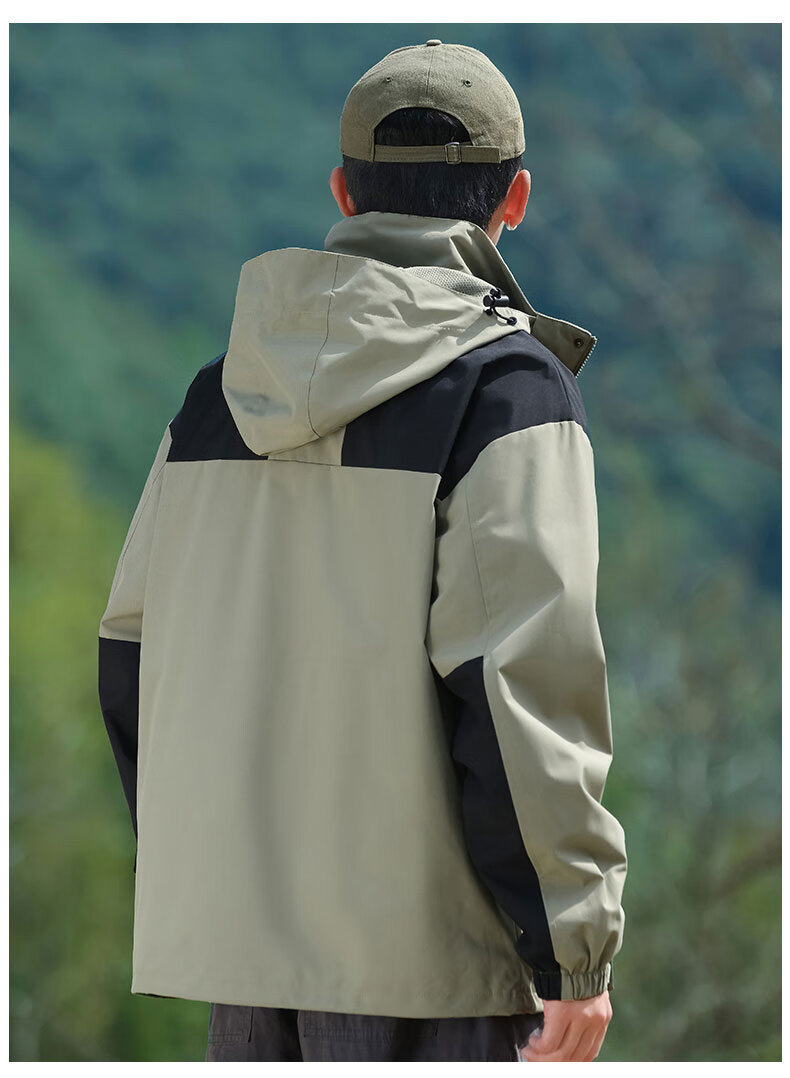 EASTERN CAMEL Couple's Three-In Waterproof Jacket, Men's And Women's Outdoor Sports Coat, Windproof Outerwear, Khaki Color Single Layer, Size S 15