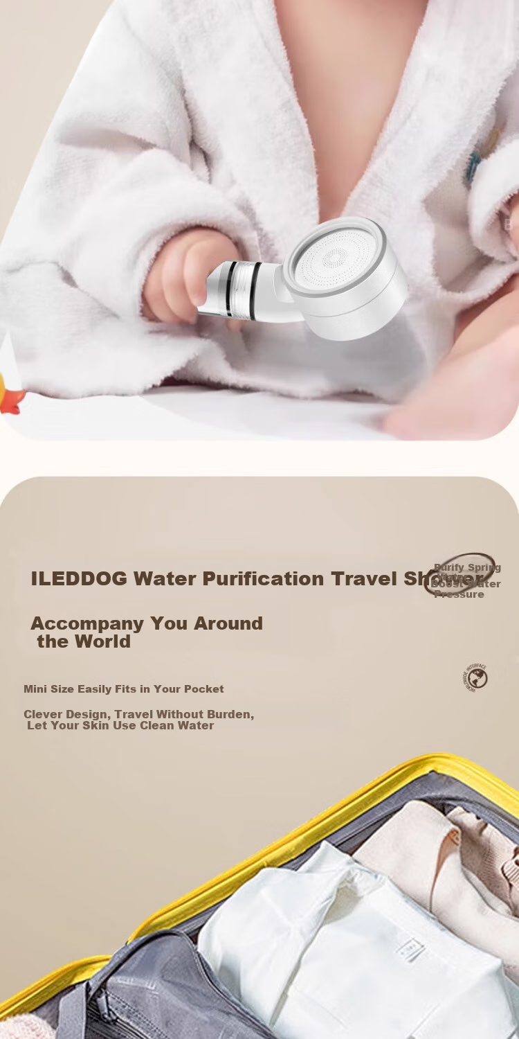ILeddog [Germany] Filtered Water Shower Head with Pressure Boost, Handheld Shower Head for Students Abroad Aug-21 13