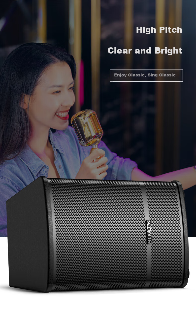 Soaiy Conference Room Audio System Set, 8-Inch Home KTV Background Training Dedicated Microphone Equipment System, Bluetooth Amplifier Wall-Mounted Speaker M38 4