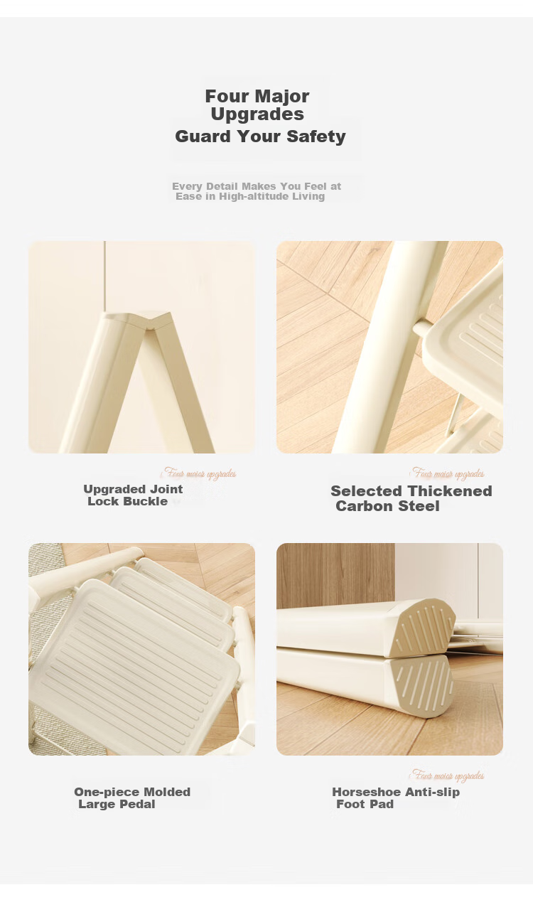 Yilinju Ladder, Household Ladder, Telescopic Ladder, Telescopic A-Frame Ladder, Home Ladder, Folding Ladder, Four Steps 3