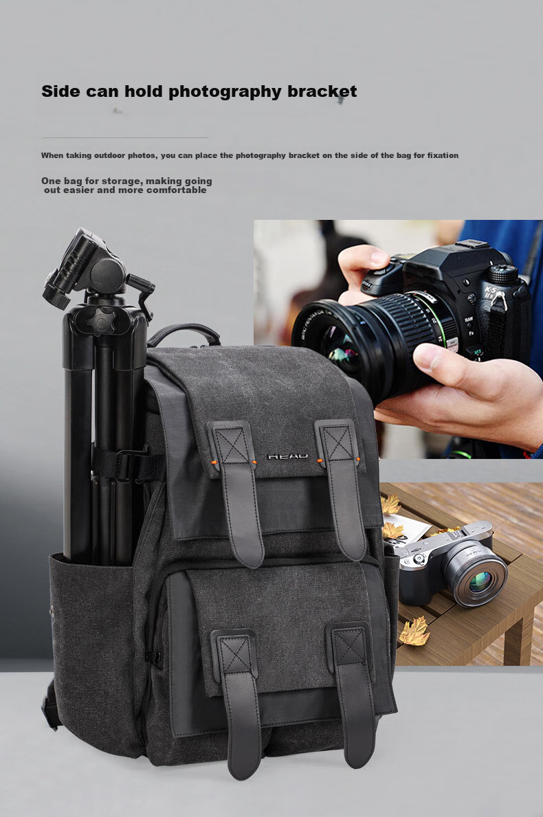 HEAD Backpack for Men And Women, 15.6-Inch Laptop Bag, Cool And Stylish Schoolbag with Large Capacity, Water-Resistant Cycling Backpack 8