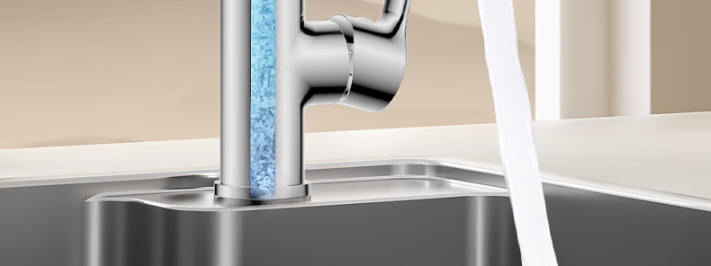 JOMOO Kitchen Faucet Healthy Sink Hot and Cold Dual Control Rotatable Sink Vegetable Washing Basin Faucet 33080 15