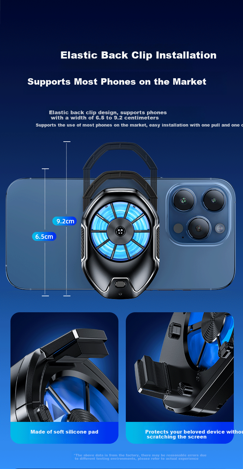 WITGOER [AI Temperature Control, Ice-Creating] Phone Cooling Fan Clip-On Semiconductor Cooling Fan for Live Streaming, Gaming, Temperature Reduction Device Suitable for Apple, IQOO, OnePlus, Huawei AI 11