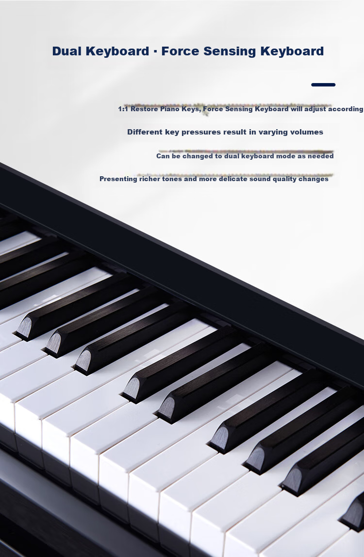 MOSEN MS-100M Digital Piano, Youth Series, 88 Weighted Keys, Electronic Digital Piano, Wood Grain Color 14