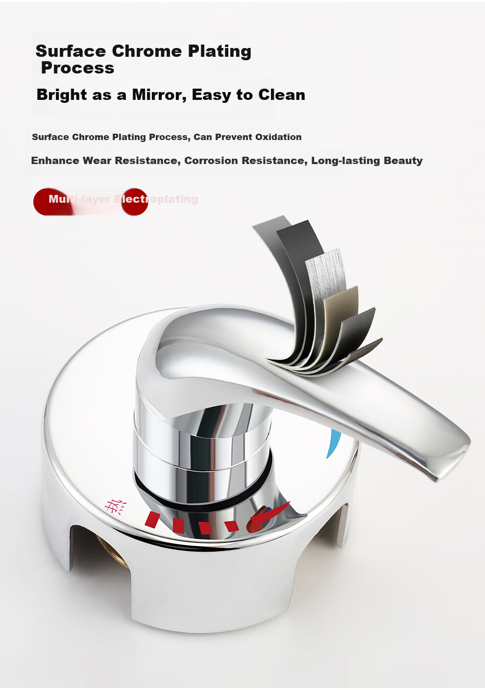 CVBAB Surface-Mounted Shower Mixing Valve Faucet, Water Heater Mixing Valve, Bathroom Cold And Hot Water Mixer CV1152 7
