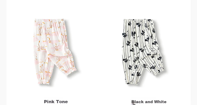 BALABALA Children's Pants, Boys And Girls Summer Thin Mosquito-Proof Trousers, Toddler Pajama Pants, Tencel Cotton Blend, Suitable for Outdoor Wear, Long Pants 9
