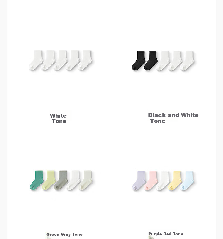 BALABALA Summer Mesh Sports Socks for Children, Breathable Socks for Boys And Girls, Kids And Teens, Five Pairs Pack 209225172204 14