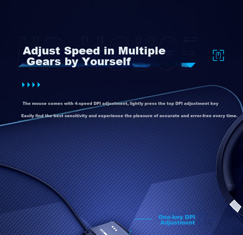 HP M100 Wired Gaming Mouse with RGB Breathing Light, Mechanical E-Sports Mouse for LOL, PUBG, CSGO, Laptop And Desktop Computer Office Universal, Black with Sound 5