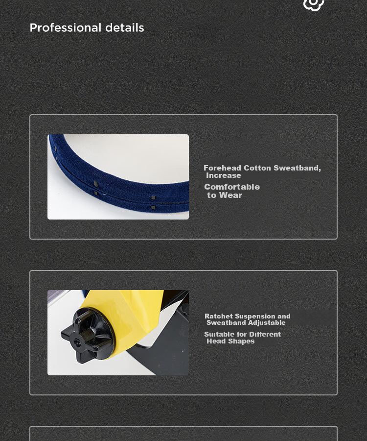 Honeywell Impact-Resistant Face Shield, Protective Mask BD-176B Helmet Mount + SE-173A Face Screen, 1 Set 6