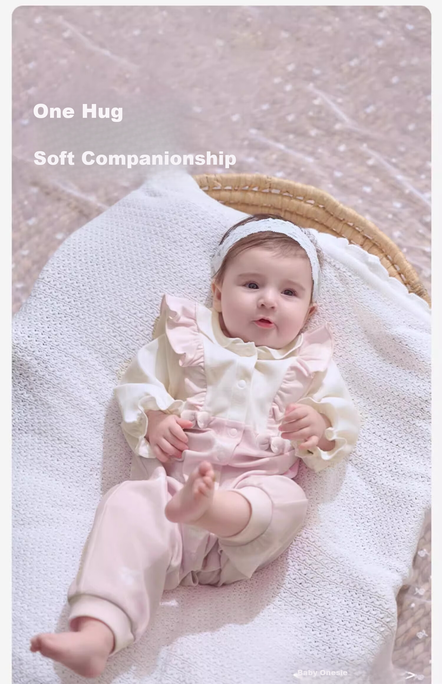 David Bella Newborn Spring Cotton Romper Baby Girls Faux Two-Piece Jumpsuit 1