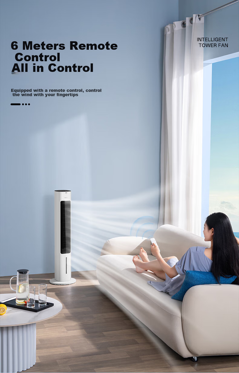 GREE [Powerful Cooling] Smart Voice-Controlled Air Cooler Fan for Home Use, Cooling Fan with Remote Control, Negative Ion Purification, Humidification, Temperature Reduction, Water-Cooled Fan KS-04X80Dg 10