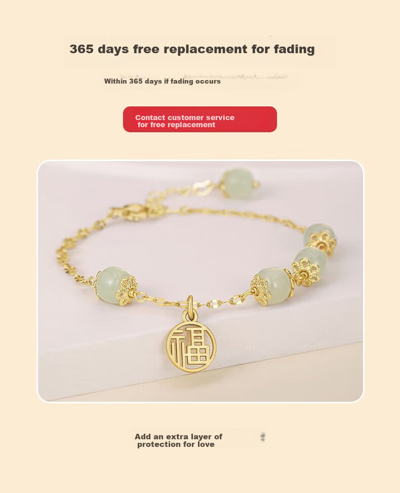 Zhoubaifu Nafu Hetian Jade Bracelet for Women, Luxury Fortune Charm Chinese Style Beaded Bracelet, Birthday Gift for Girlfriend Or Wife 8