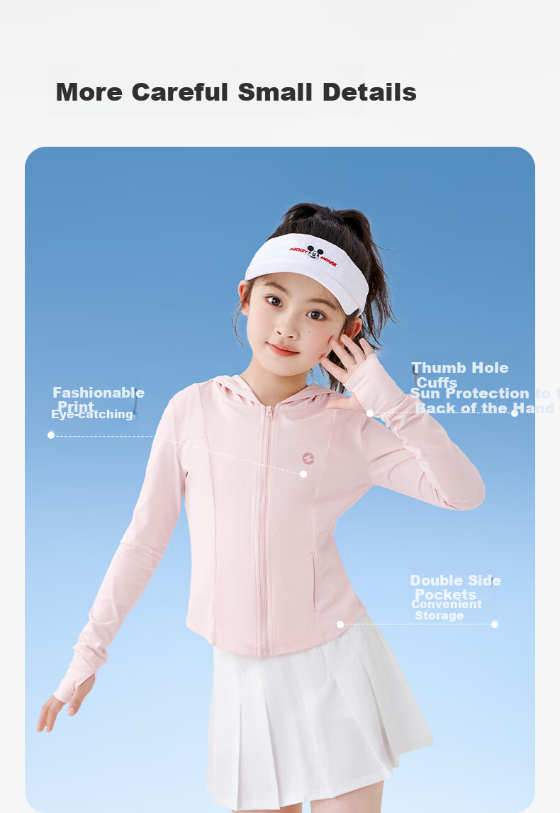 Zuoxi Girls' Sun Protection Clothing, Children's Summer Cool Lightweight Jacket, 2026 New Style Girls' Skin Coat, Pink, Size 140 3