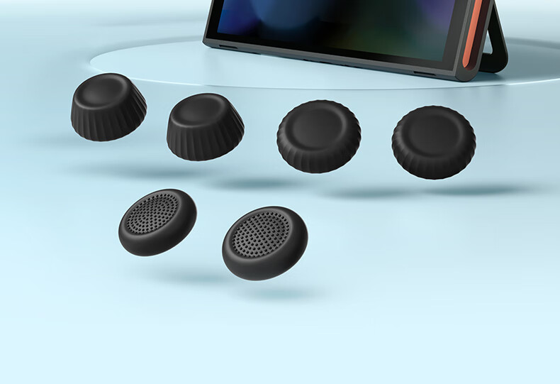 JSAUX Mushroom Head Protective Cover for Nintendo Switch 2 Joy-Con Controller, Compatible with Joy-Con Accessories for NS2 Generation, Black 2