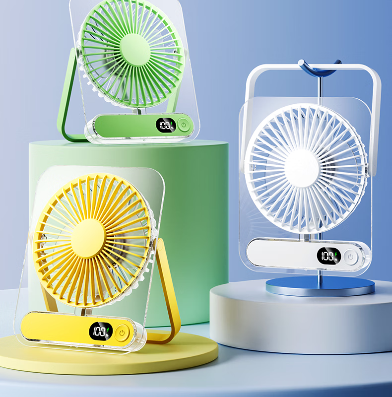 KPD KEEP PURSUING DREAMS Desktop Fan, 6-Inch USB Mini Fan, Cool And Refreshing Electric Fan, Student Dormitory Office Portable Electric Fan, Z501/H8 Transparent White 20
