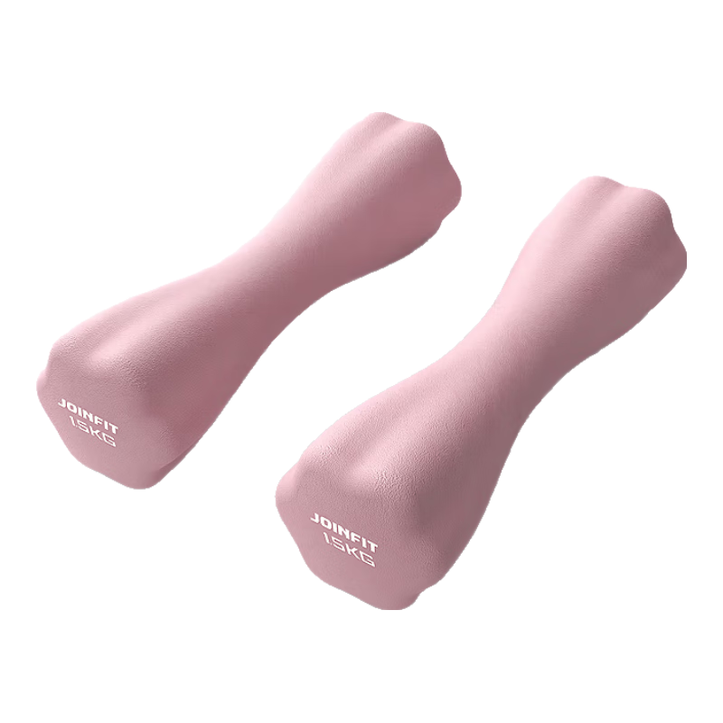 JOINFIT Small Dumbbells for Women's Home Fitness, Plastic-Coated Dumbbells, 1.5kg Cluster Pink Pair, F.S.005DD-J